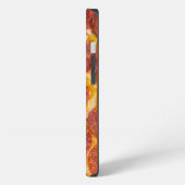 Funny Mit Monogramm Pepperoni Pizza Pattern Gag Ge iPhone Hülle (Linke Seite)