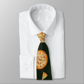 Funny Mit Monogramm Pizza Pattern Gag Geschenk Krawatte (Gebunden)