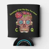 Funny Mit Monogramm Sugar Skull Dosenkühler (Rückseite)