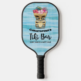 Funny Mit Monogramm Tiki Bar Pickleball Schläger