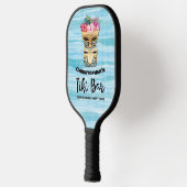 Funny Mit Monogramm Tiki Bar Pickleball Schläger (Links)