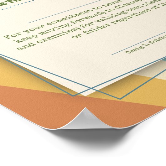 Funny Mitarbeiter Award chaotischer Schreibtischer Poster (Ecke)