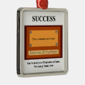 Funny Mitarbeiter des Monats Ihr Name Plate Ornament Aus Metall (Rechts)