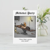 Funny Mittelalterliche Party Einladungen (Stehend Vorderseite)