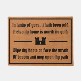 Funny Mittelalterlicher Spaß Rustic Brown Minimali Fußmatte