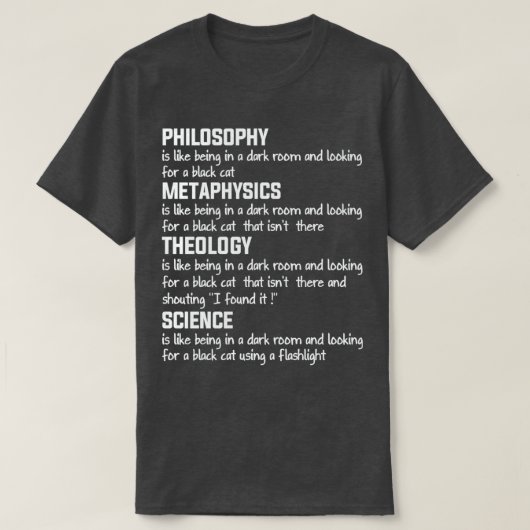 Funny Mix Science Philosophy Metaphysics Theology  T-Shirt (Design vorne)
