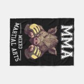 Funny Mixed Martial Arts Boar - Thai Boxing Cage F Fleecedecke (Vorderseite (Horizontal))