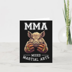 Funny Mixed Martial Arts Boar Thai Boxkäfig Kämpfe Karte
