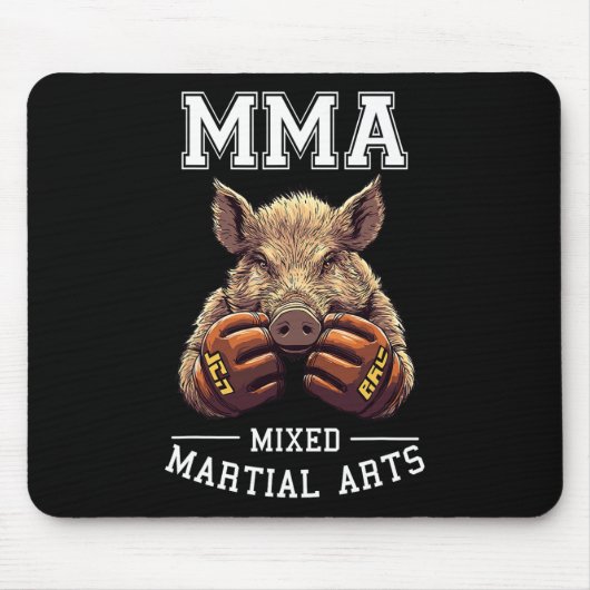 Funny Mixed Martial Arts Boar Thai Boxkäfig Kämpfe Mousepad (Vorne)