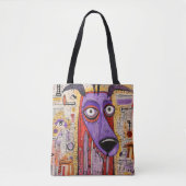 Funny Mixed Media Hund Tier Tasche (Vorderseite)