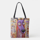 Funny Mixed Media Hund Tier Tasche (Rückseite)