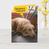 Funny Mixed Rasse Hund Belated Birthday Card Karte (Gelbe Blume)