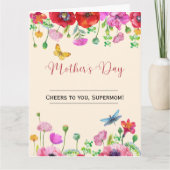 Funny Moan & Wine Mother Day Card Karte (Vorderseite)