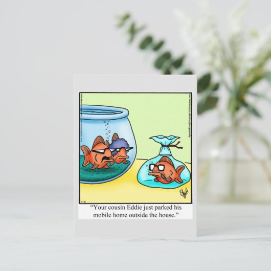 Funny Mobile Zuhause Spaß Postcard Postkarte (Stehend Vorderseite)