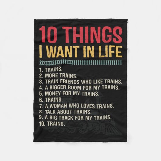 Funny Model Railroad Conductor Train Lover Locomot Fleecedecke (Vorderseite)