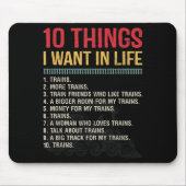 Funny Model Railroad Conductor Train Lover Locomot Mousepad (Vorne)