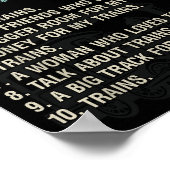 Funny Model Railroad Conductor Train Lover Locomot Poster (Ecke)