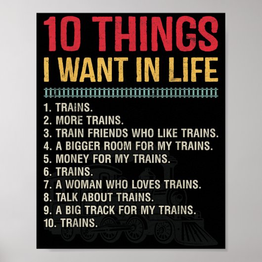 Funny Model Railroad Conductor Train Lover Locomot Poster (Vorne)