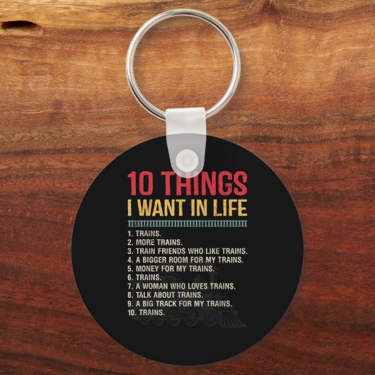 Funny Model Railroad Conductor Train Lover Locomot Schlüsselanhänger (Vorderseite)