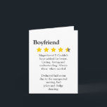 Funny modern 4.5 Star boyfriend review typography  Karte<br><div class="desc">Modern Funny 4.5 - star rating and review card for your boyfriend,  perfect for birthdays or just to überrahim,  guaranteed to raise a smile (if your boyfriend has a sense of humour that is. ) © Julie McIver</div>