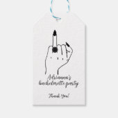 Funny Modern Bachelorette Party Bride Ring Finger Geschenkanhänger (Vorderseite)