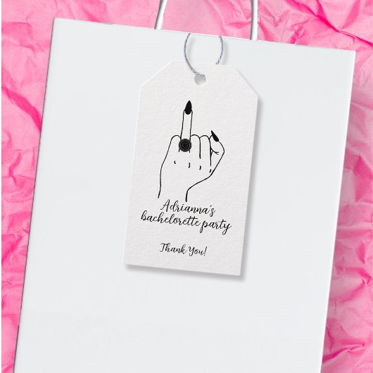 Funny Modern Bachelorette Party Bride Ring Finger Geschenkanhänger