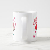 Funny Modern "Be My Valentine" Jumbo-Tasse (Rückseite)