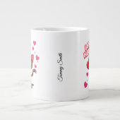 Funny Modern "Be My Valentine" Jumbo-Tasse (Vorderseite)