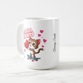 Funny Modern "Be My Valentine" Kaffeetasse (Vorderseite Links)