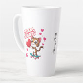 Funny Modern "Be My Valentine" Milchtasse (Linke Ecke)