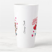 Funny Modern "Be My Valentine" Milchtasse (Vorderseite)