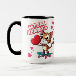 Funny Modern "Be My Valentine" Tasse