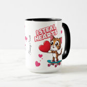 Funny Modern "Be My Valentine" Tasse (VorderseiteRechts)