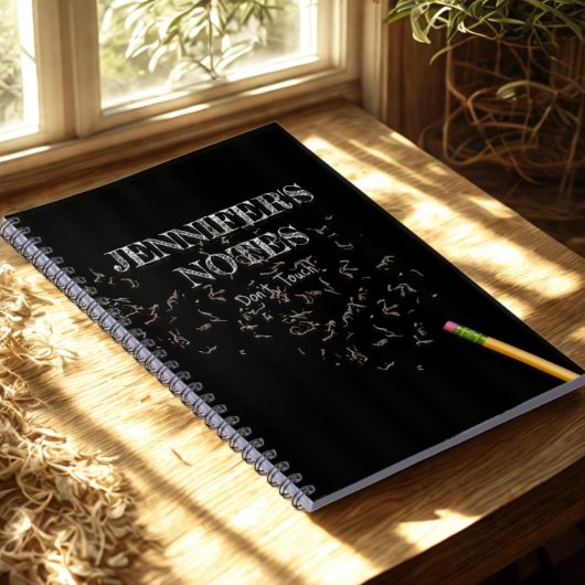 Funny Modern Black and White Personalisiert Name Notizblock