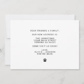 Funny Modern change Address Pet Dog Foto Einladung (Rückseite)