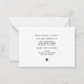 Funny Modern change Address Pet Dog Foto Mitteilungskarte (Rückseite)