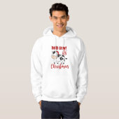 Funny Modern Christmas Minimalistisch Trendy Styli Hoodie (Vorne ganz)