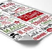 Funny Modern Christmas Rules Poster Sign (Ecke)