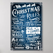 Funny Modern Christmas Rules Poster Sign (Vorne)