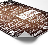 Funny Modern Christmas Rules Poster Sign (Ecke)