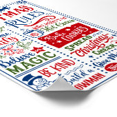 Funny Modern Christmas Rules Poster Sign (Ecke)