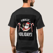 Funny Modern Christmas T-Shirt | Santa Design (Rückseite)