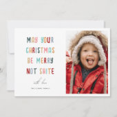 Funny Modern Colorful Foto Frohe Weihnachten (Vorderseite)