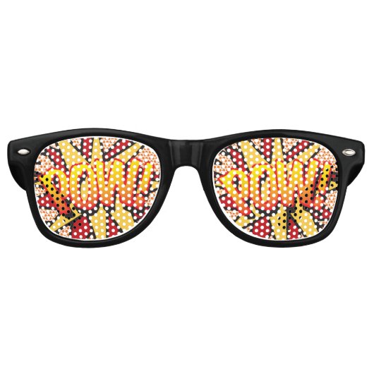 Funny Modern Comic Book POW Sonnenbrille (Vorderseite)