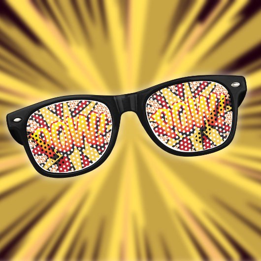 Funny Modern Comic Book POW Sonnenbrille