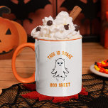 Funny Modern Cute Halloween Boo Sheet Ghost Tasse<br><div class="desc">Start your day with a spooky smile! 😄 Customize our 'Boo Sheet' Ghost Mug with your text. Halloween hilarity in every sip! 🎃 #FunnyHalloweenMug #SpookyLaughs</div>