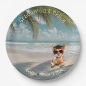 Funny Modern Dog Beach Abschluss Papierplatte Pappteller (Vorderseite)