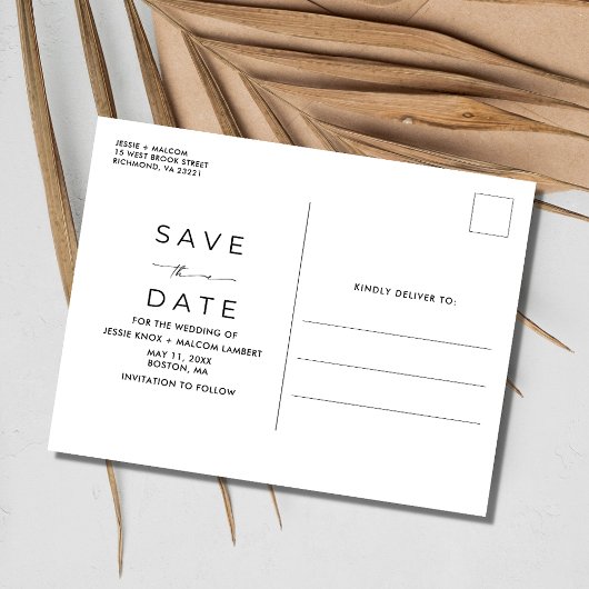 Funny Modern Foto Hochzeitbudget Save the Date Ankündigungspostkarte