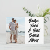Funny Modern Foto Wedding Save the Date (Stehend Vorderseite)