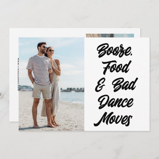 Funny Modern Foto Wedding Save the Date (Vorne/Hinten)